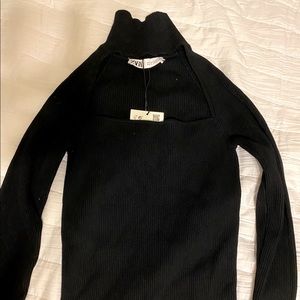 ZARA black long sleeved shirt